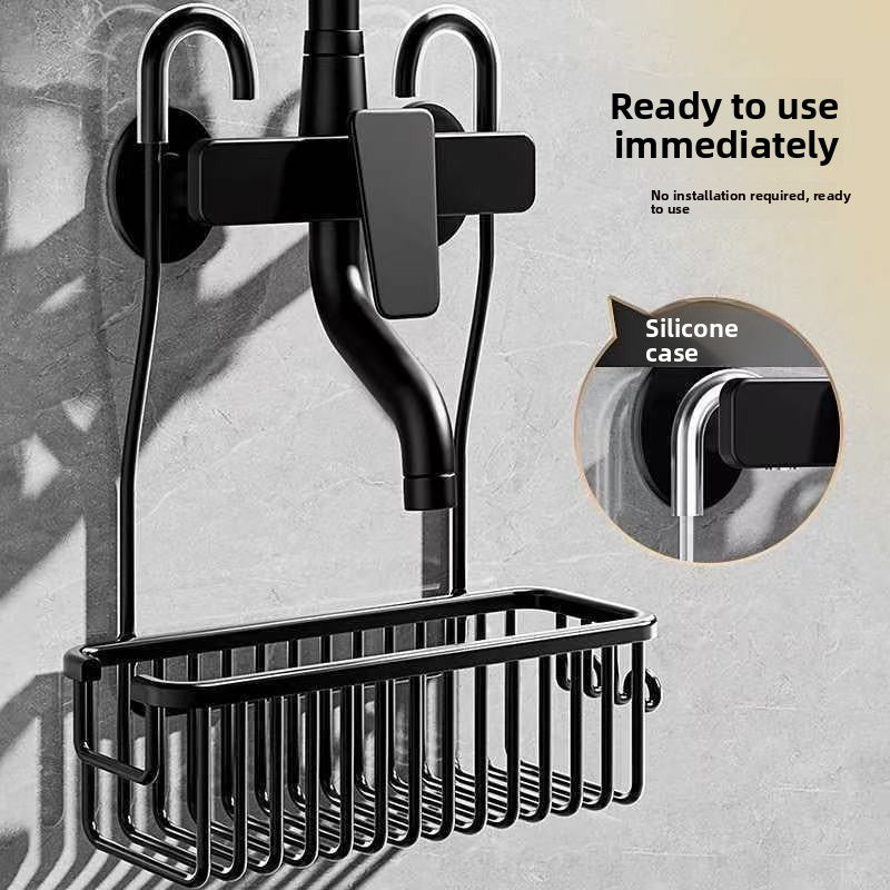 Bathroom Shower Rack No-Drill Drainage Basket