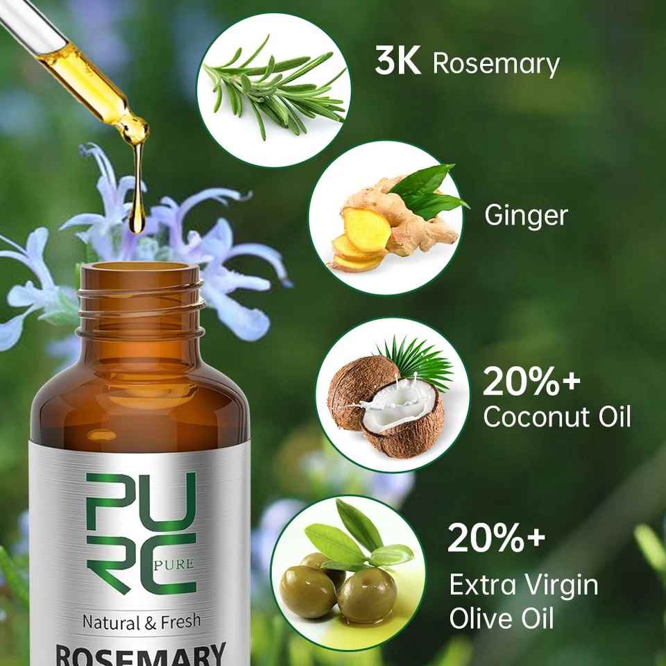 Rosemary Oil Hair Growth Products Ginger Anti Loss Fast