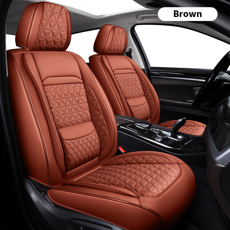 Leather Car Seat Cover with Lumbar Support