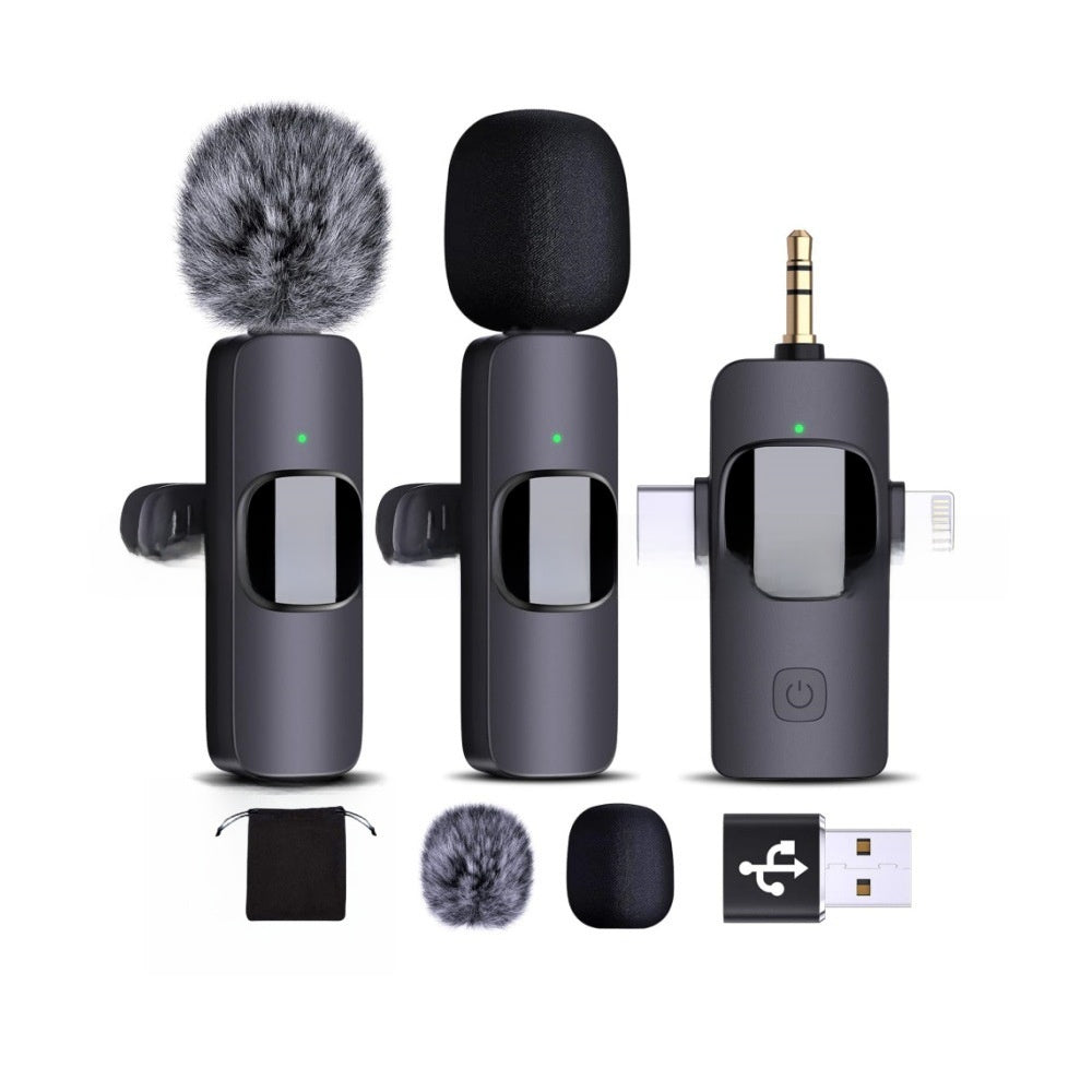 K15 Wireless Clip-on Microphone with Noise Reduction