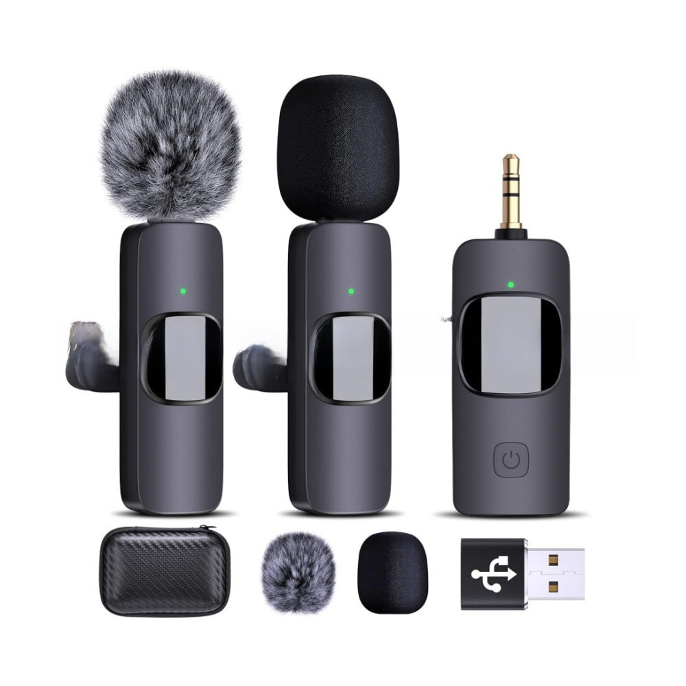 K15 Wireless Clip-on Microphone with Noise Reduction